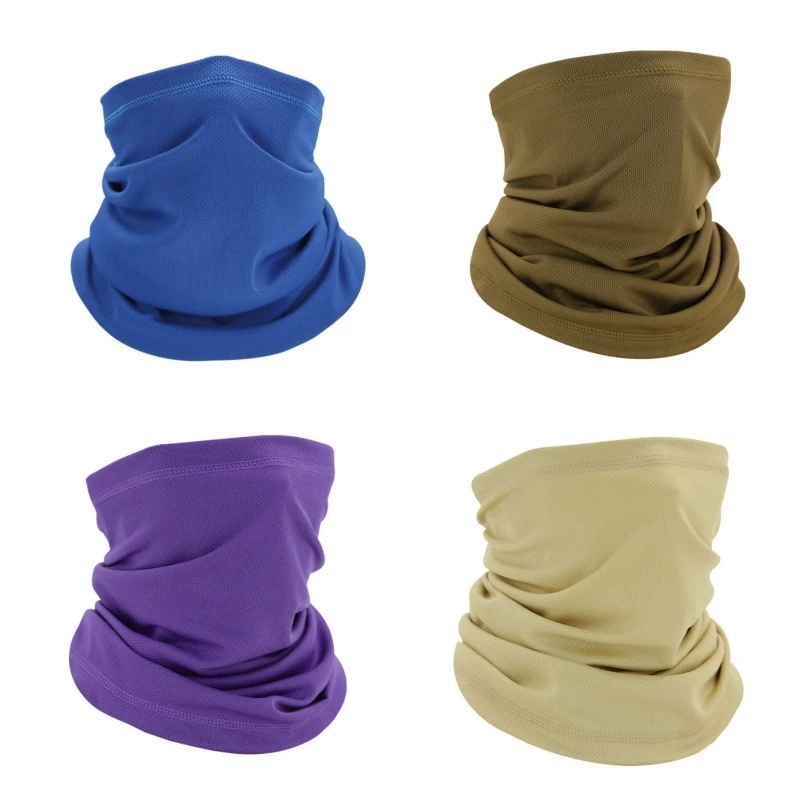 Men Windproof Neck Gaiter Elastic Tube Scarf Ear Cover Male Head Scarves Half Face Sun Ring Headscarf Headband Bandana