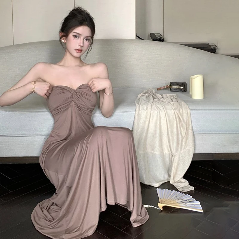 الرغبة النقية مثير أنبوب الأعلى اللباس أزياء مزاجه ضئيلة حمالة تويست اللباس للنساء #2