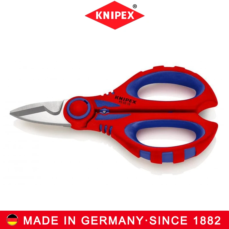 KNIPEX Multi-purpose electrician Stainless steel Cable with ferrule crimp Microtoothed shears NO.95 05 10 SB