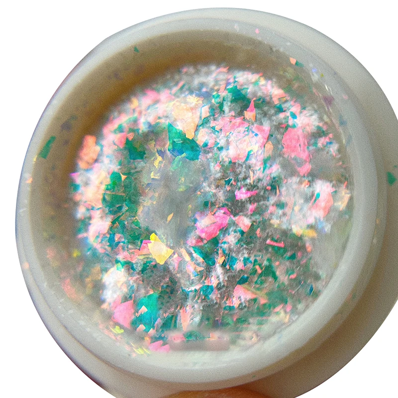 1 scatola Aurora Nail Powder Mermaid Nail Design Glitter Chrome Nail Powder Holographic ultrasottile Flakes pigmento per Manicure fai da te