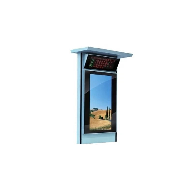 Solar Power System All Weather Outdoor Digital Signage Kiosk for Bus Station