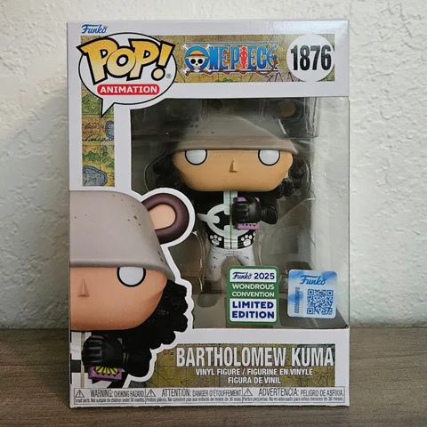 One Piece Funko Pop Bartholomew Kuma 1876 Anime Figure 4.05 inch Collectible Decoration Limited Edition Vinyl Figure Toy Gift