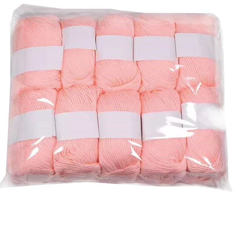 10pcs 6 Shares Baby Wool Hot Sale Multi Color Cotton Silk Knitting Yarn Soft Warm Baby Yarn for Hand Knitting Supplies 500g/lot