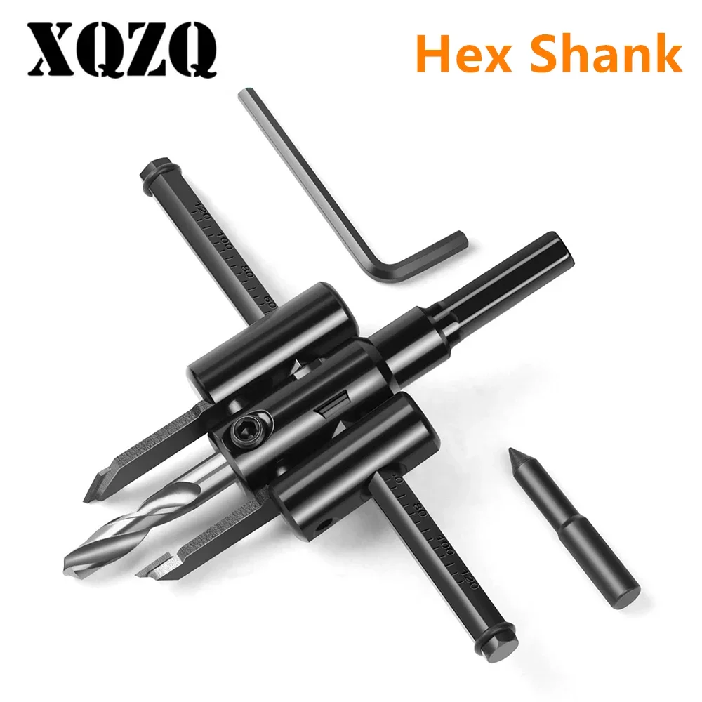 

1PC 30/40-120/200/300mm Adjustable Circle Hole Saw Aircraft Type Hole Opener Circle Hole Cutter Drill Bit Woodworking DIY Tool