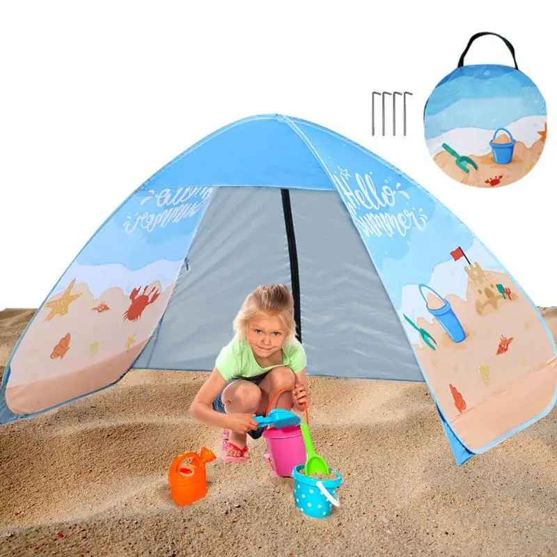 

Beach Tent Sun Shade Automatic Easy Setup UV Protection Tent Automatic UV Protection UPF 50 Sunshade Tent For Beach Camping