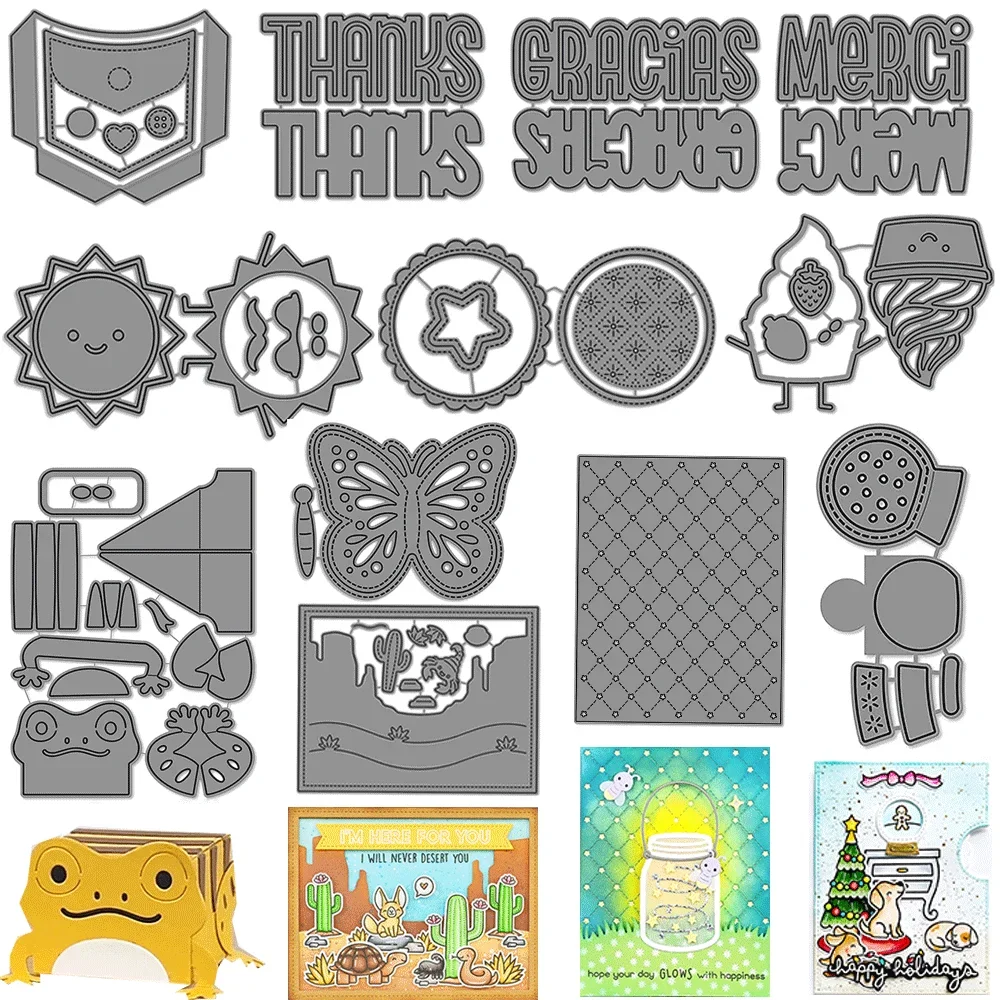 Fondo acolchado, troqueles de corte de Metal, grabado troquelado, telón de fondo de Canyon del desierto para hacer tarjetas DIY, suministros para manualidades de álbumes de recortes