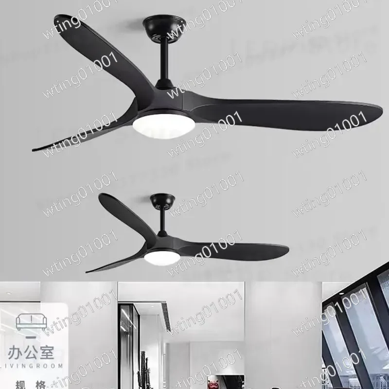 for New Living Room Bedroom Dining Room Solid Wood Ceiling Fan Light Three Leaf Modern Design Energy Saving Quiet Operation
