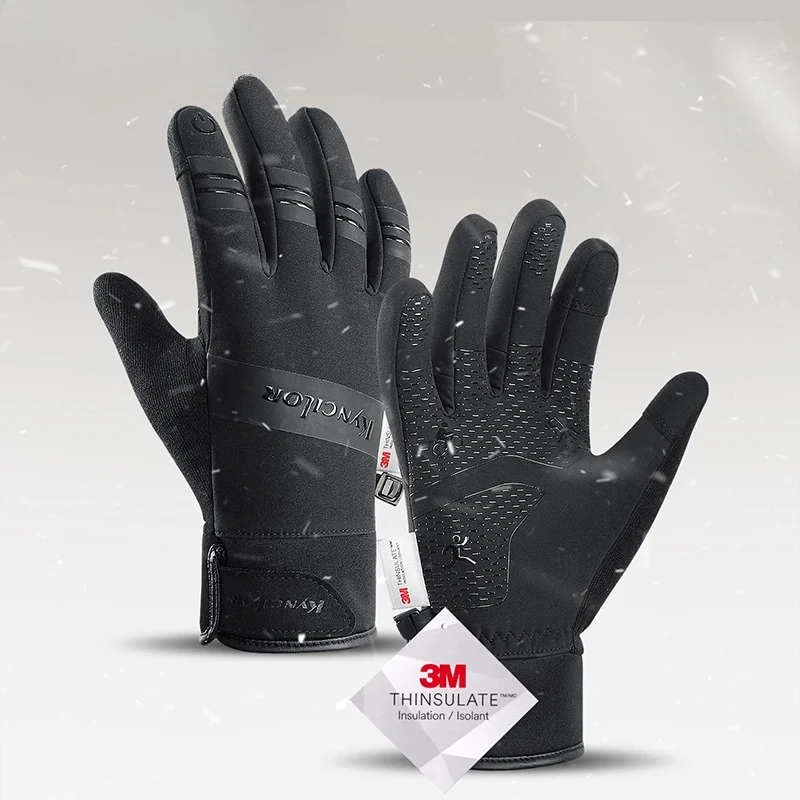 

Kyncilor Cycling Gloves Winter Touch Screen Motorcycle Gloves Outdoor Scooter Windproof Riding Ski Gloves Warm Bike Gloves