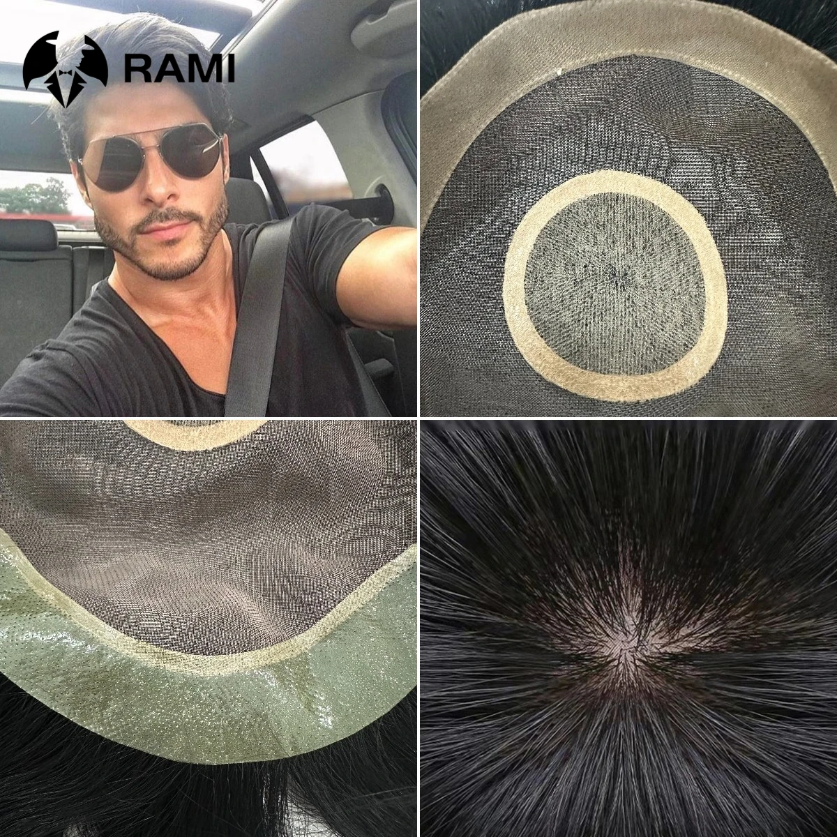 Durable Men Toupee Breathable Human Hair System Fine Mono Top with Silk Base Wigs Man Hand Tied Hairpieces Male Hair Prosthesis