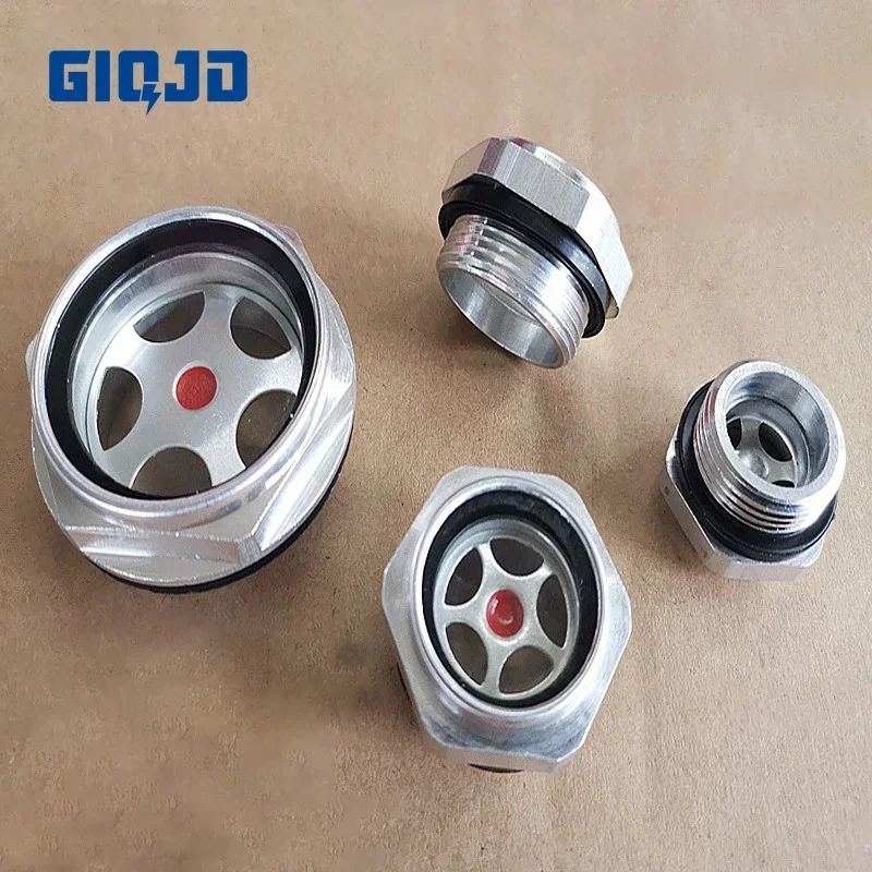 M10 M12 M14 M16 M18 M20 M22 M24 M26 M27 M30 M33 Male Aluminum Alloy Oil Level Sight Glass Window Hex For Air Compressor