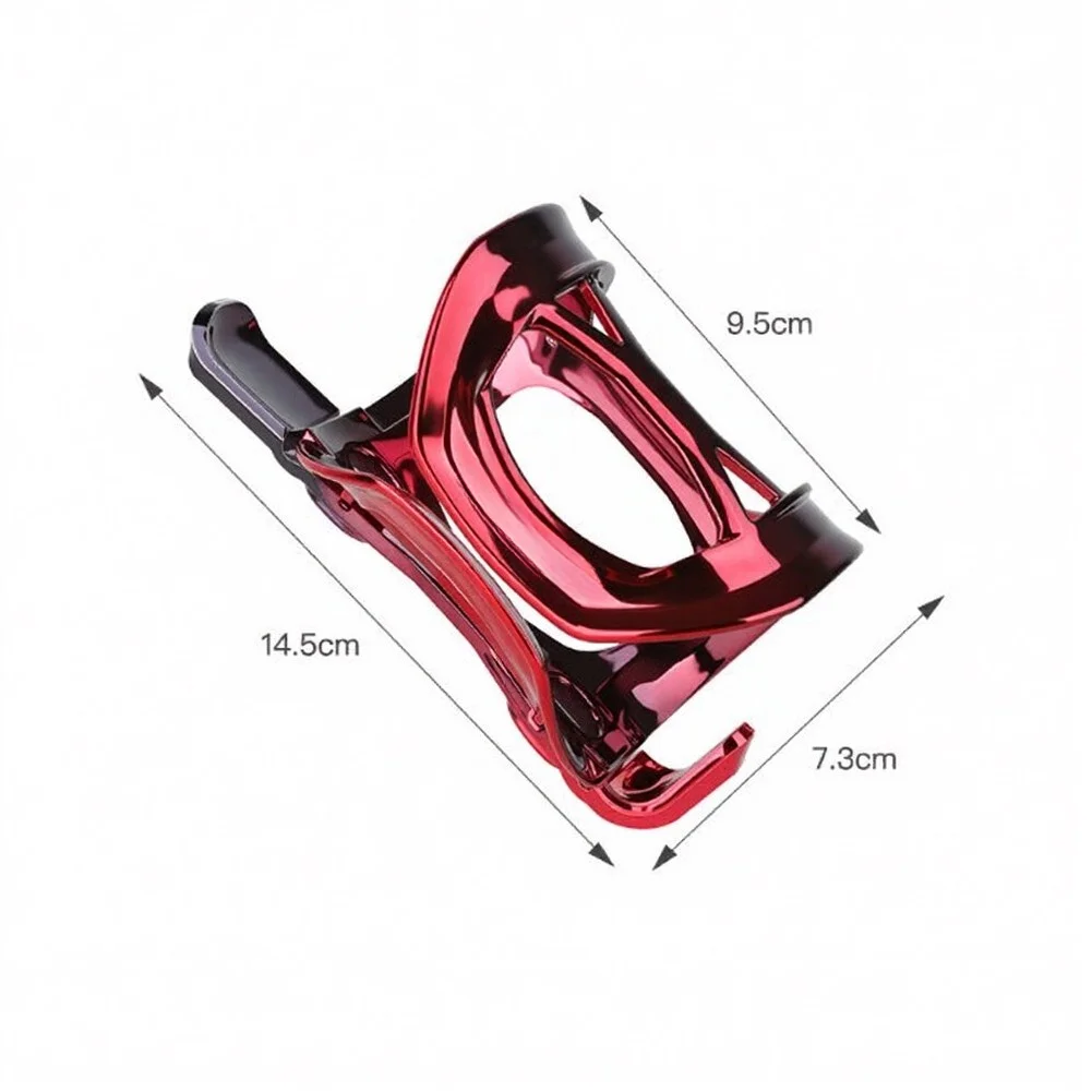 Red PP Bicycle Bottle Cage - Shock Resistant Lightweight Design - Fits Most Bike Frames - 14.5 x 9.5 x 7.3 cm Dimensions