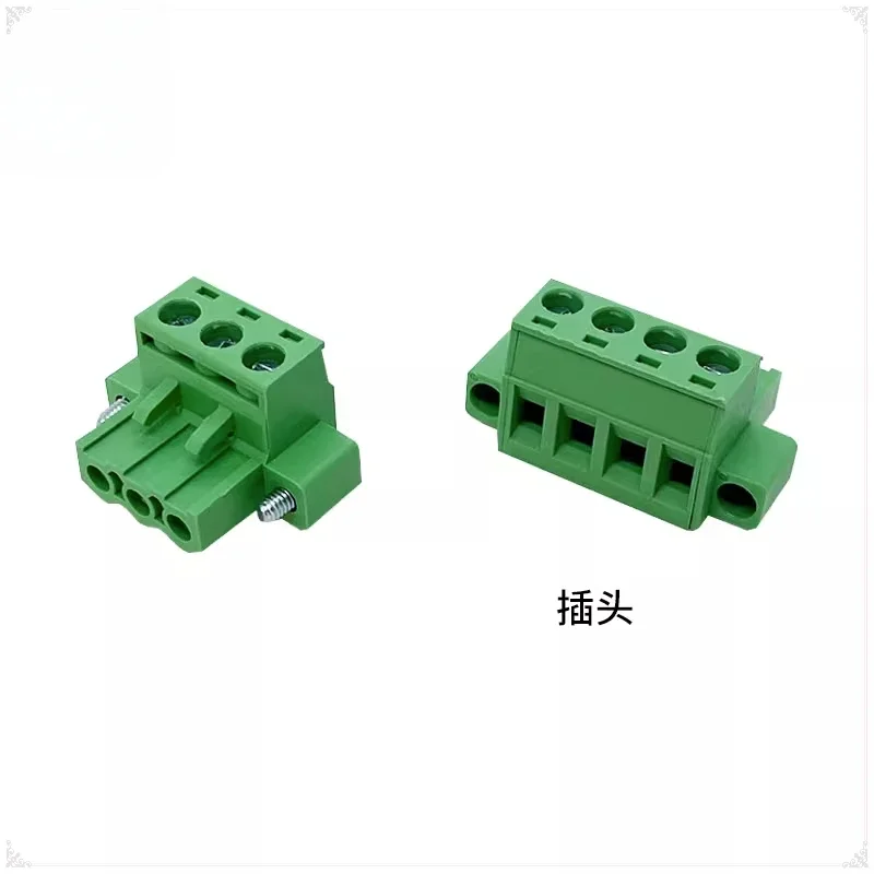 1Set KF2EDGWB Through-wall Screw Terminal Block Wire Connector 5.08mm Pitch 2-16Pin Pluggable Bulkhead Wall Terminal Plug Jack