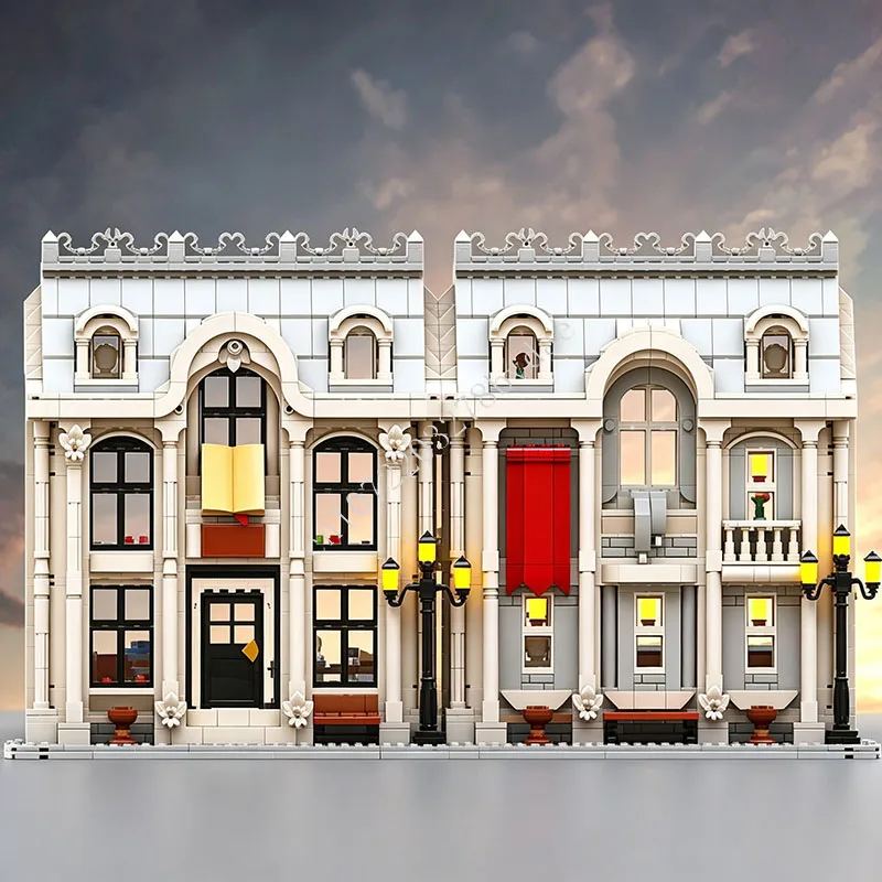 2349 PCS City Street Library Modular Architecture Building Blocks Set Assembly Educational Toy Adults Decoration Collection Gift