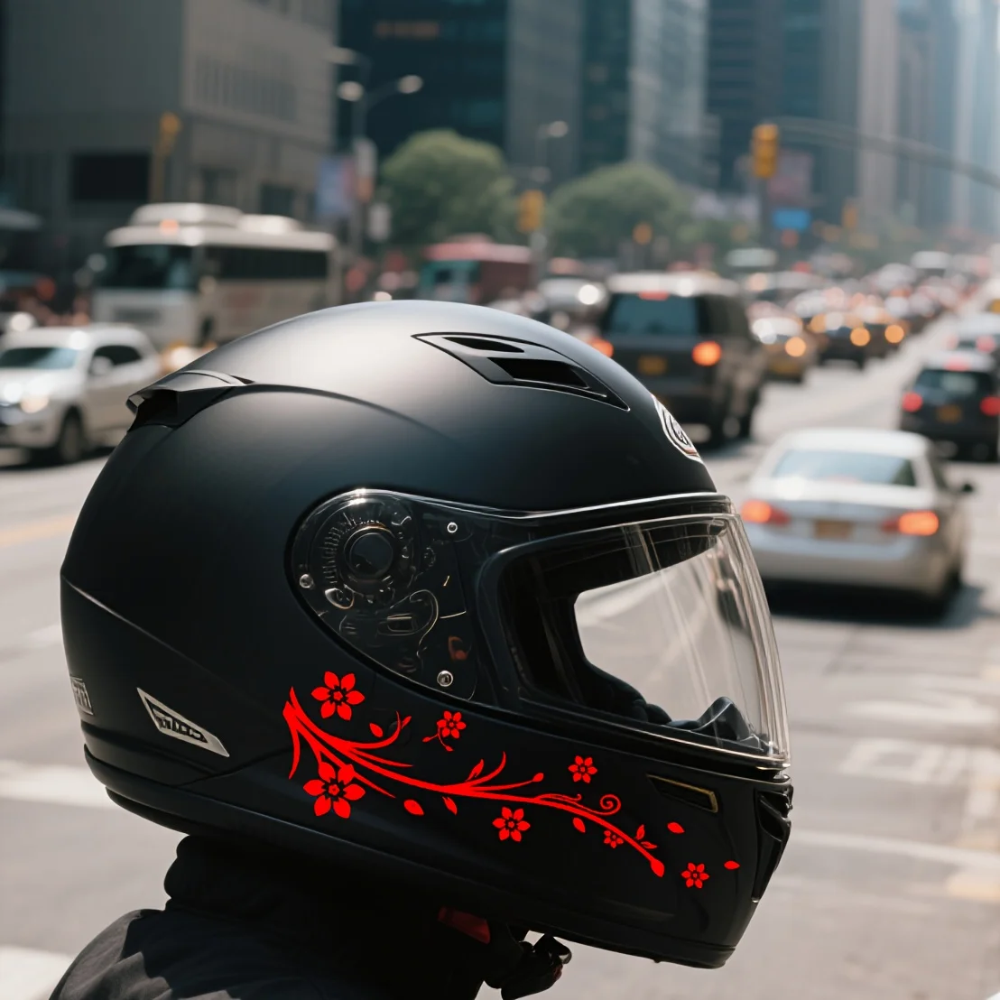 2PCS Unique Floral Design Stickers, Fit for Car Trunks, Backpacks, Helmet Surfaces, Highlight Graceful Taste