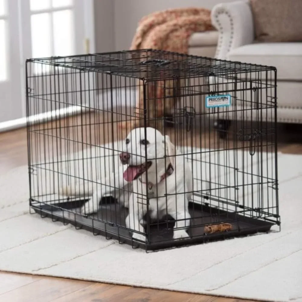 Wire Dog Crate, 42 Inch, For Pets 70-90 lbs, With 5-Point Locking System