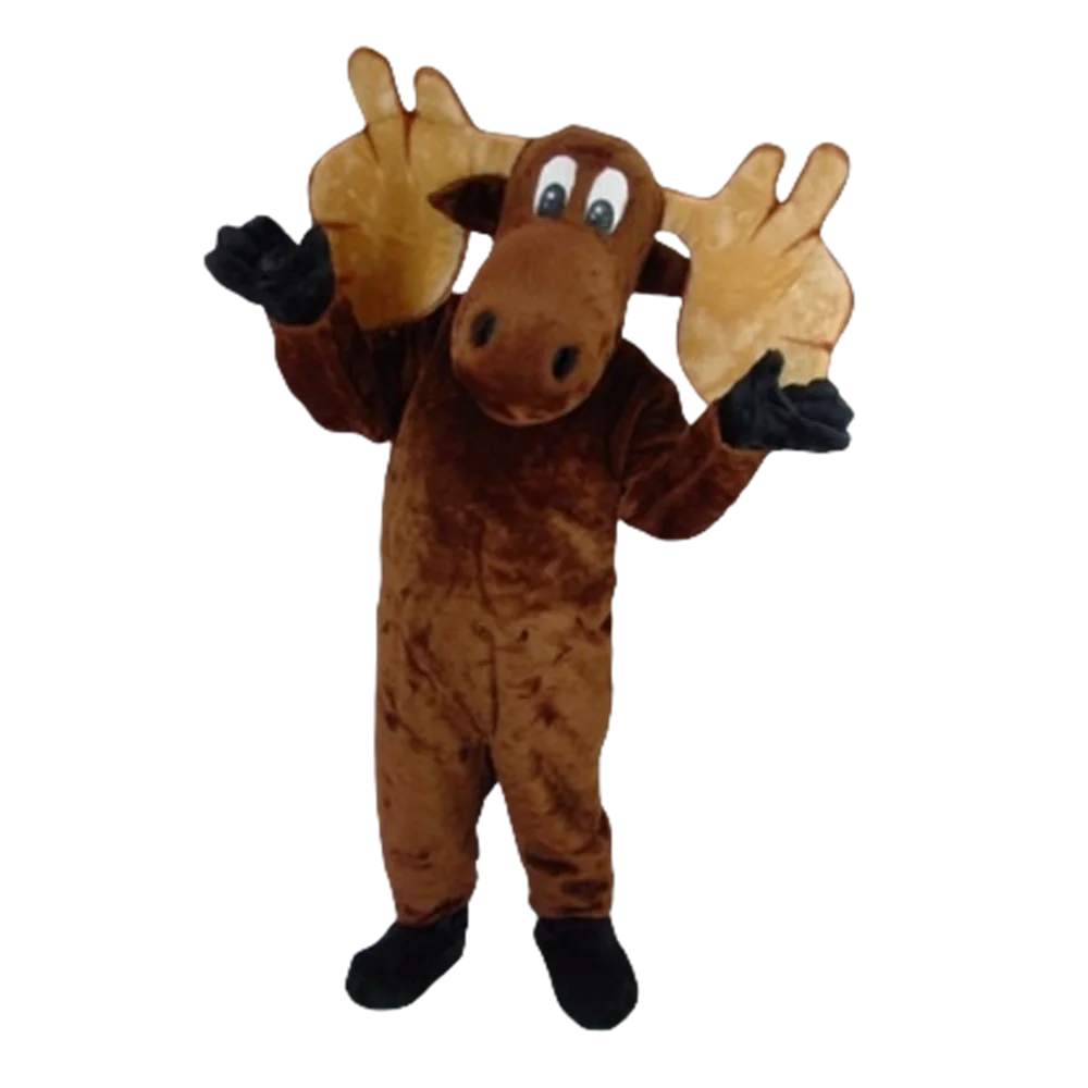 Cheap Mascot Moose Mascot Costume Adult Size Christmas Cartoon Character Carnival Party Outfit Suit Fancy Dress SW855