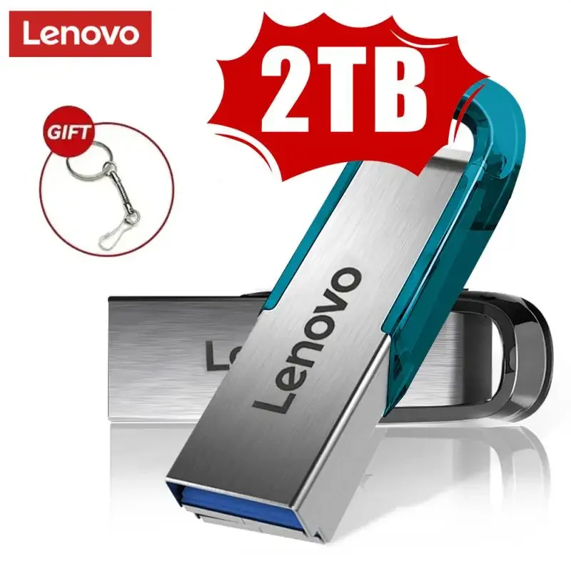 Lenovo USB 3.0 2TB Flash Drives High Speed Metal Pen Drive 1TB Portable Drive Waterproof Memory Usb Flash Disk TYPE-C Adapter