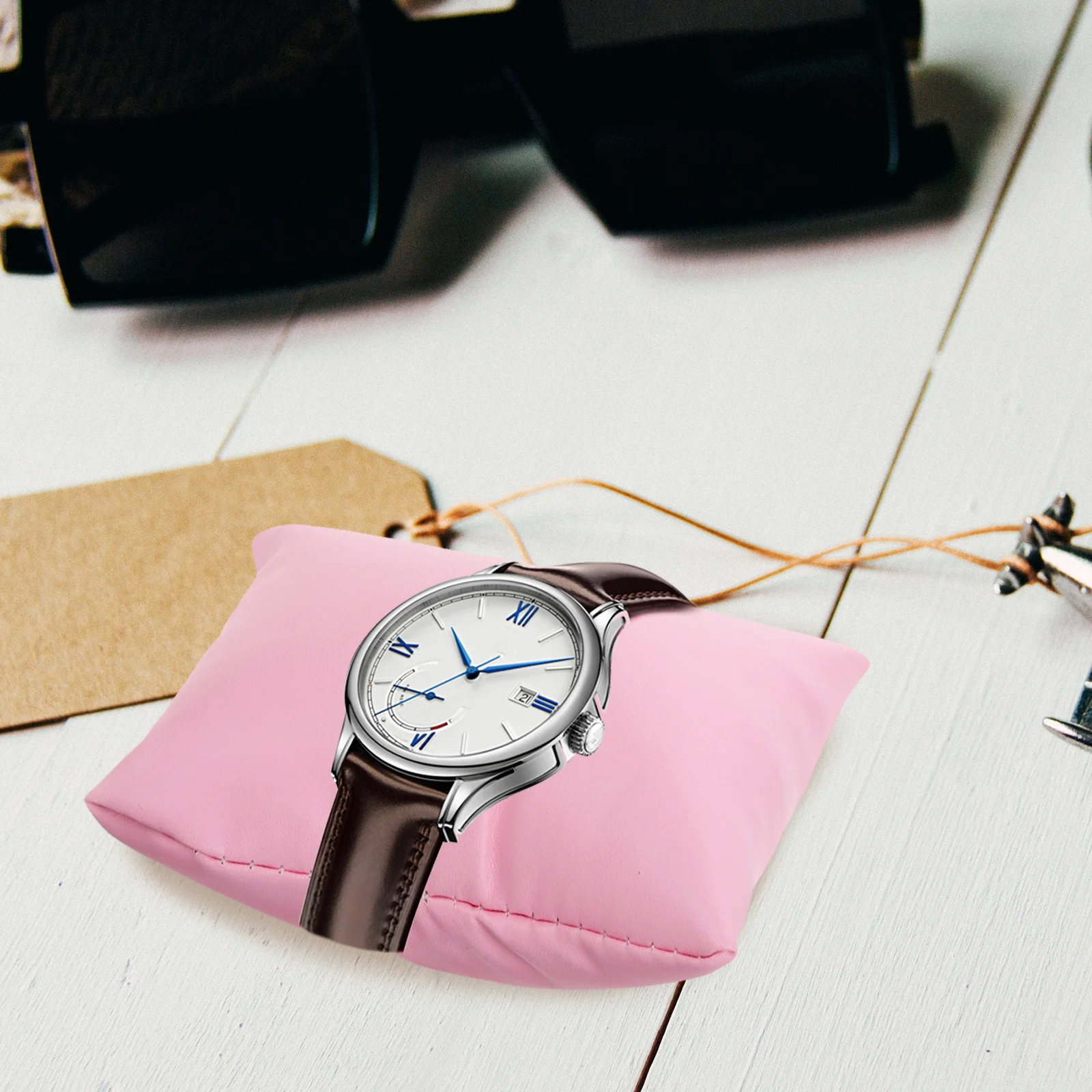 

10 Pcs Bracelet Holder Bangle Watch Display Accessories Pillows Pu Jewelry Organizer Cushions