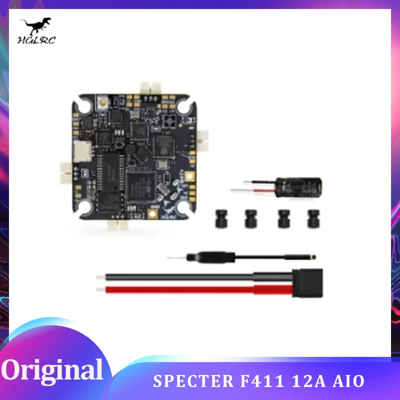 HGLRC SPECTER F411 12A AIO Flight Controller 12A 4in1 ESC 400mW UART ELRS 2.4G 2-4S 25.5X25.5mm For RC FPV Freestyle Drone