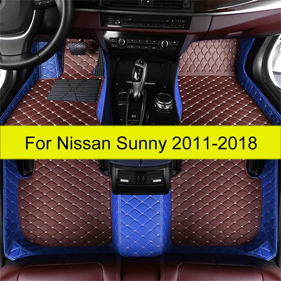 Car Floor Mats For Nissan Sunny 2011 2012 2013 2014 2015 2016 2017 2018 Custom Auto Foot Pads Carpet Cover Interior Accessories