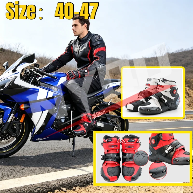 Riding Tribe Motorcycle Boots Motorcycle Riding Anti-fall Shoes Cycling Equipment Wear-resistant Men's Boots Multicolor Shoes
