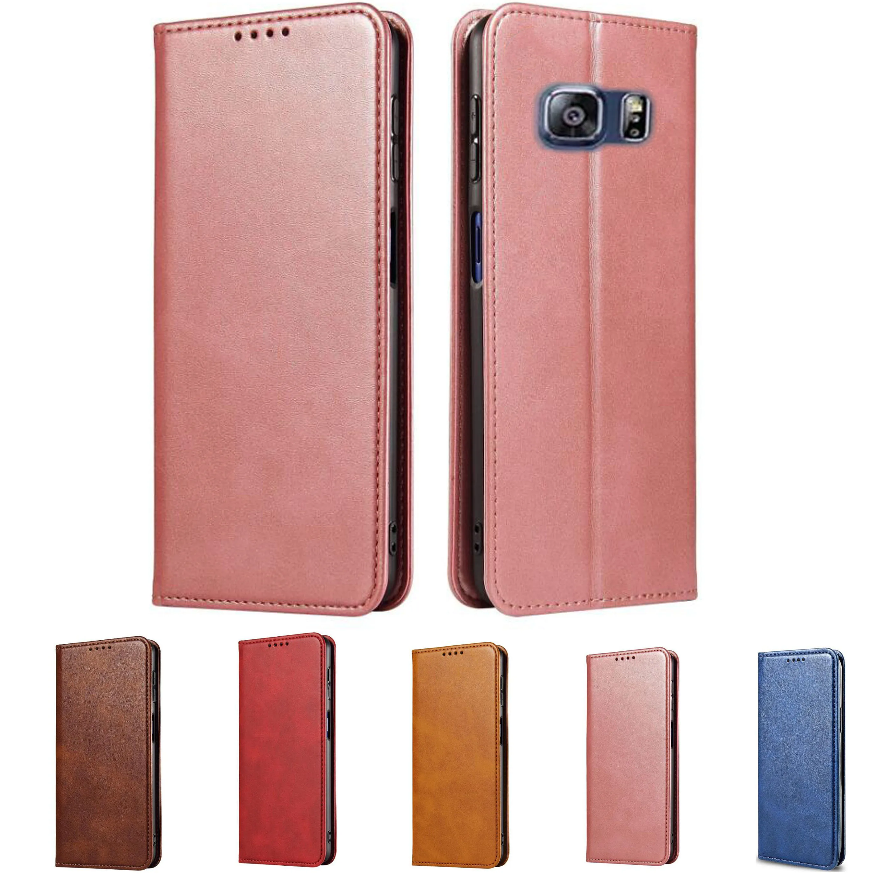 Couro caso carteira flip para samsung galaxy s6 borda, borda s6, g925, g920