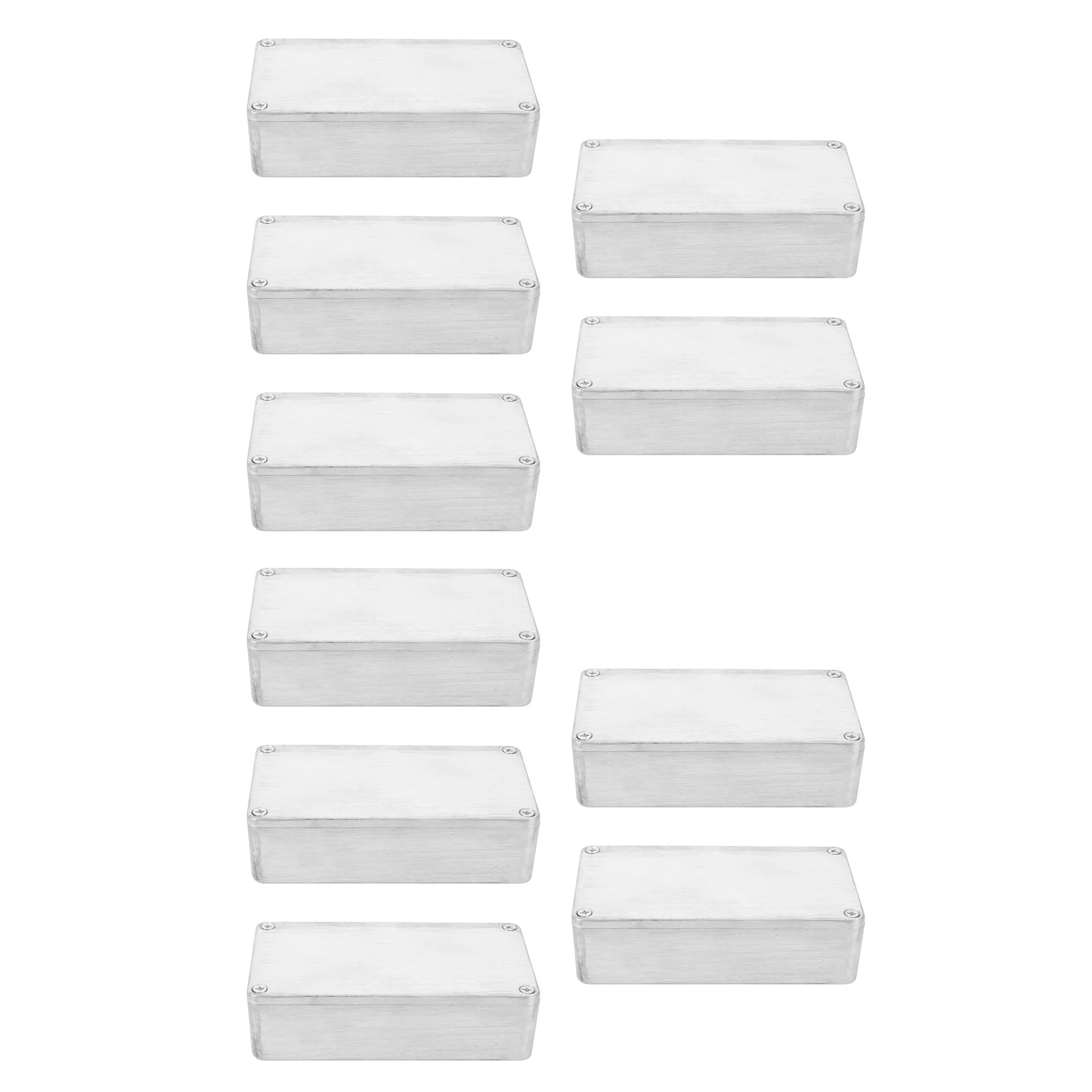 B48B-10 Pcs Guitar Effects Pedal Aluminum Stomp Box Enclosure For DIY Guitar Pedal Kit 1590B