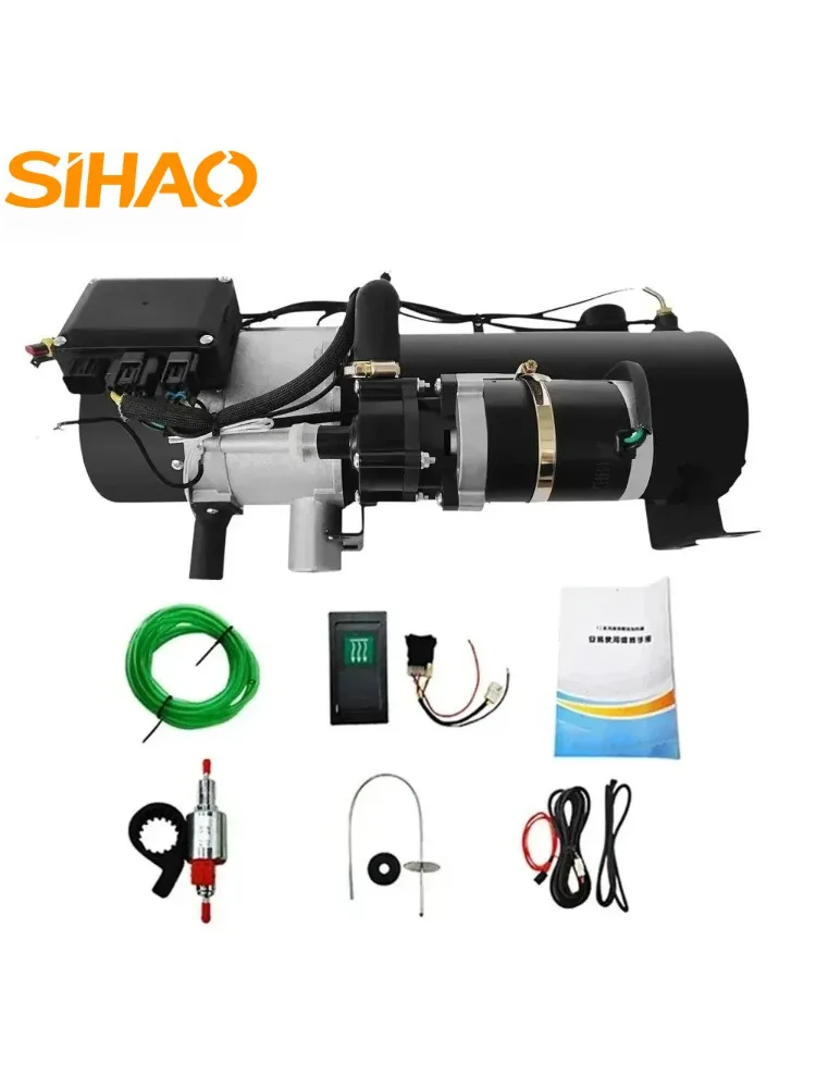 SIHAO Auto Voorverwarmer Dieselkachel 12V/24V 10kW Waterverwarming Autoverwarmer Parkeer verwarming Dieselverwarming voor Truck Camper Boot - afbeelding 2