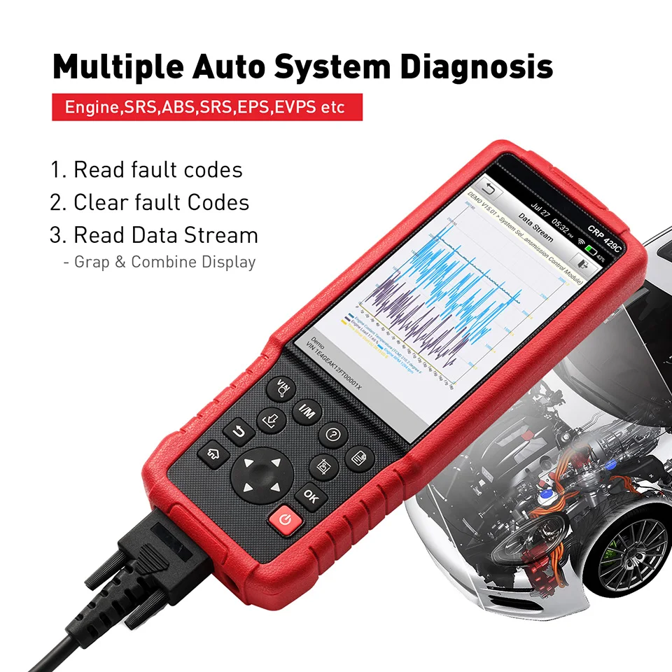 11 Service launch x431 CRP 429C OBD2 Code Scanner Multi-languages crp429c update online car diagnostic tool 100% original