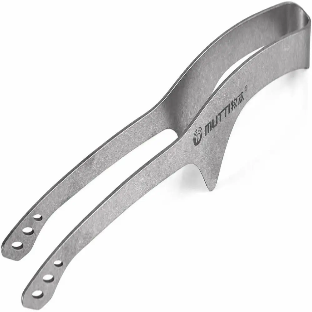 Durable Titanium BBQ Grill Tongs Lightweight Portable Grill Tongs Food Tongs Backpacking