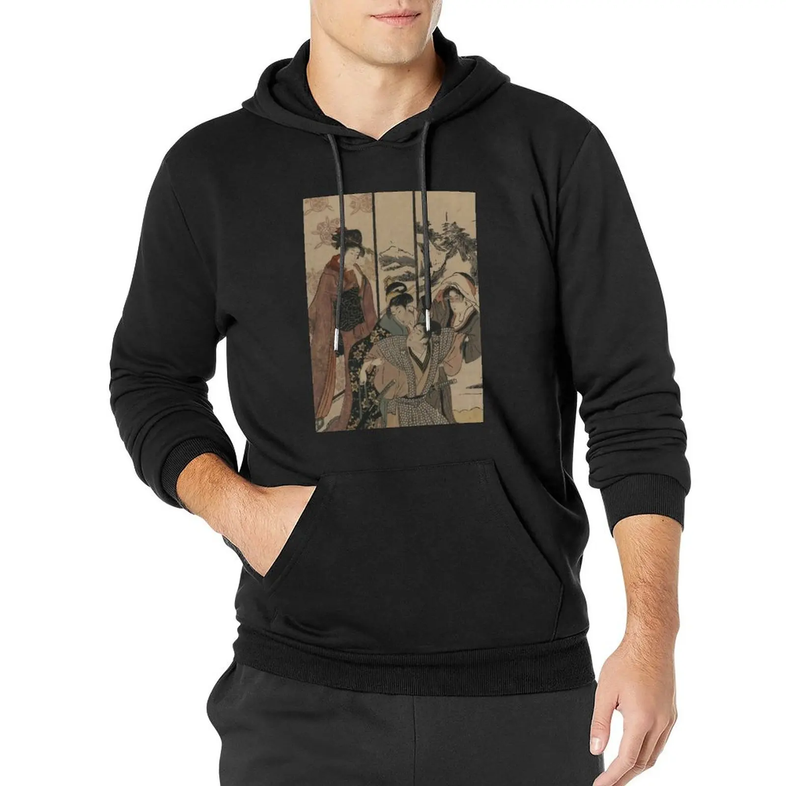 

Great house cleaning at year's end - Utamaro Kitagawa - 1798 Pullover Hoodie korean clothes men's hoodie sweatshirt