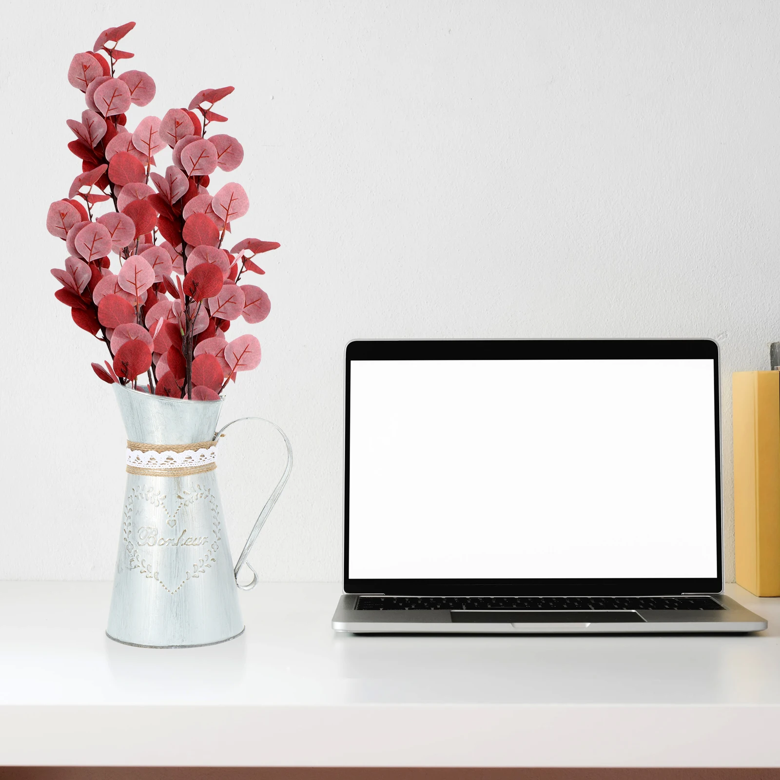 

Vintage Iron Flower Jug Bucket Wedding Home Garden Decor Pot Floral Arrangements Desktop Windowsill Kitchen Bedroom Outdoor Use