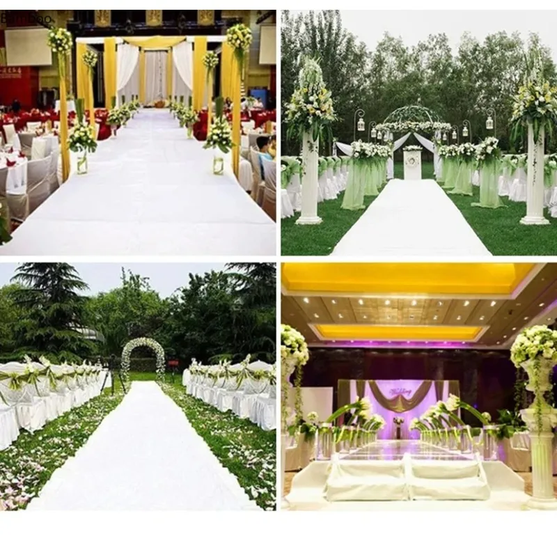 Durable Wedding Carpet, Suitable for Indoor and Outdoor Corridors, Graduation Parties, Weddings, Anti Slip White Running Tracks - view 5