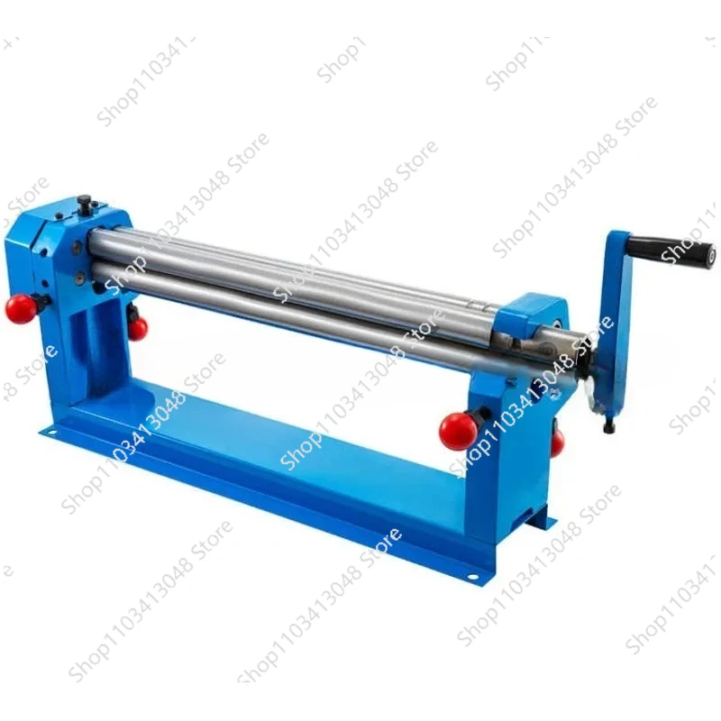 610 Manual Sheet Metal Plate Rolling Machine 610MM Hand Crank Reel Rounding Bender Iron Aluminum Bending Forming Roller Press