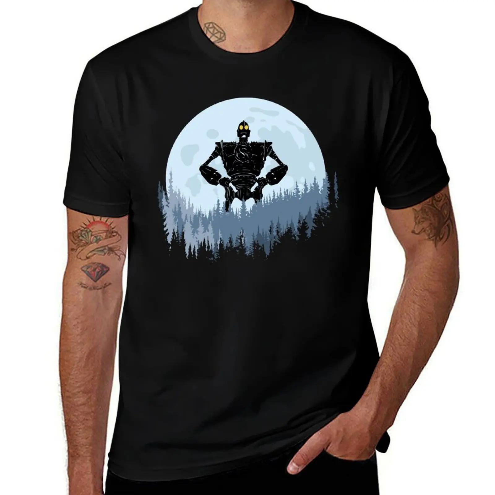 

Футболка Iron Giant, мужские футболки, футболка с рисунком для мужчин, футболка из 100% хлопка