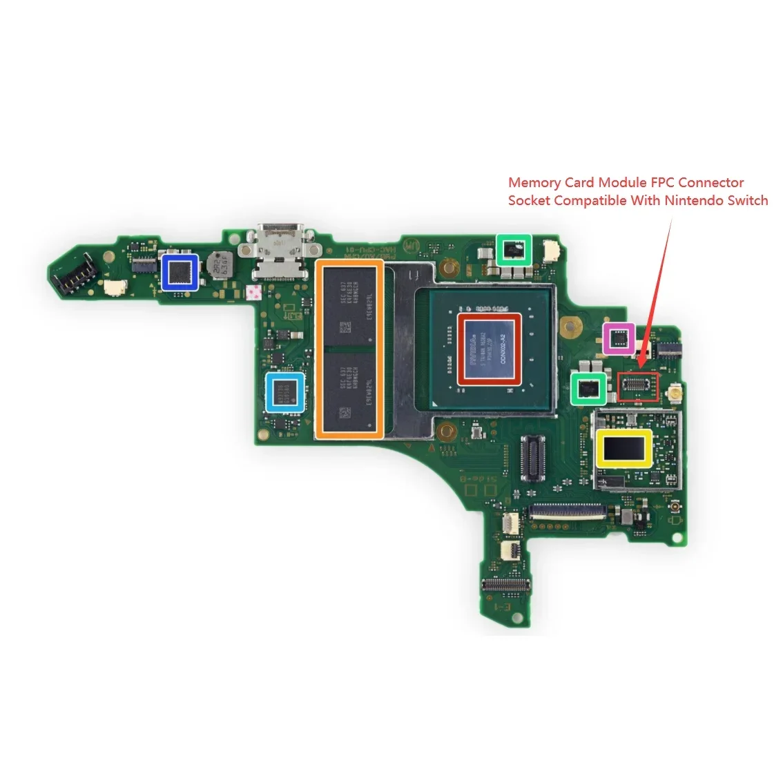 Lector de ranura para tarjeta Micro SD TF, conector FPC de 16 pines para Nintendo Switch, soporte de enchufe de contacto, enchufe en la placa base, 5-10 Uds.