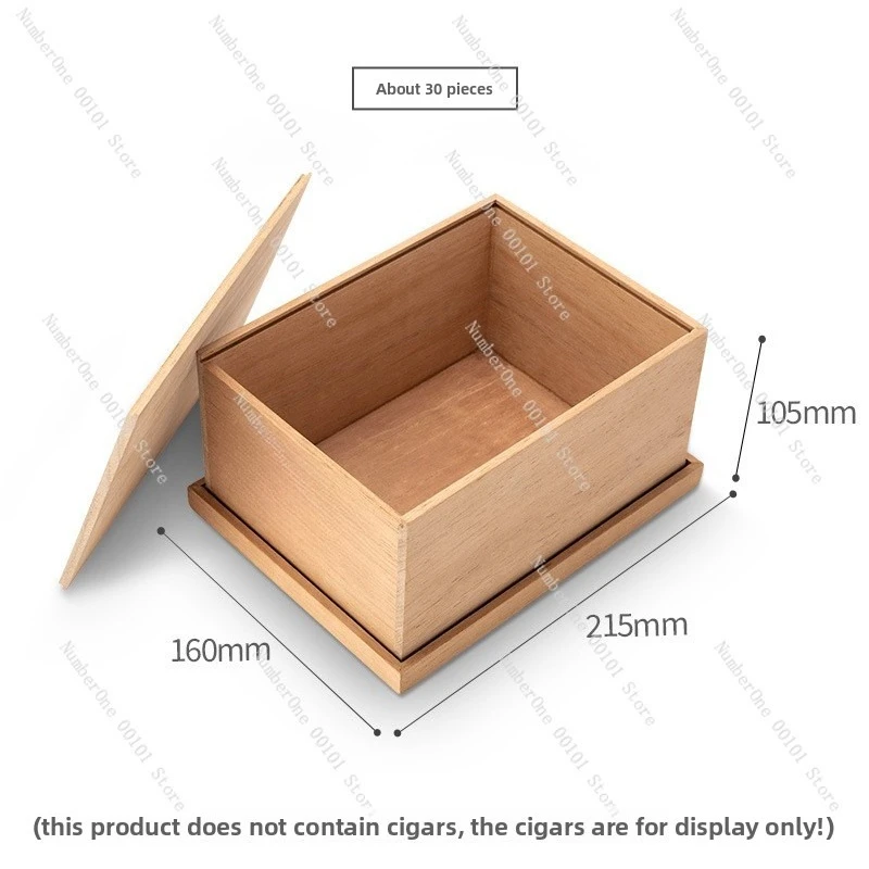 Cigar Box Natural Cedar Moisturizer Cigar Large Capacity 30 Cigars