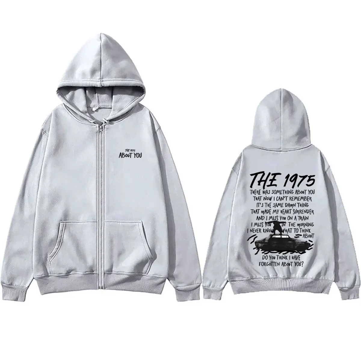 Alternative Rockband The 1975 About You Merch Reißverschluss-Hoodie für Herren und Damen, lässige Vintage-Oversize-Jacke mit Reißverschluss, Herren-Streetwear – Detail 6
