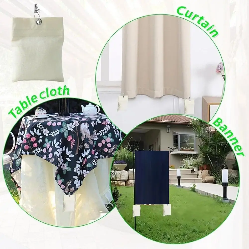 

Sandbag Outdoor Curtain Weight Bags Drapery Weights with Fixing Clip Curtain Weight Bags Canvas Bag PE Bag