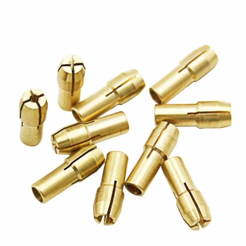 10/11Pcs 0.5mm-3.2mm Brass Collet Mini Drill Chucks 4.8mm Shank for Electric Grinder Dremel Rotary Tools Power Tool Accessories