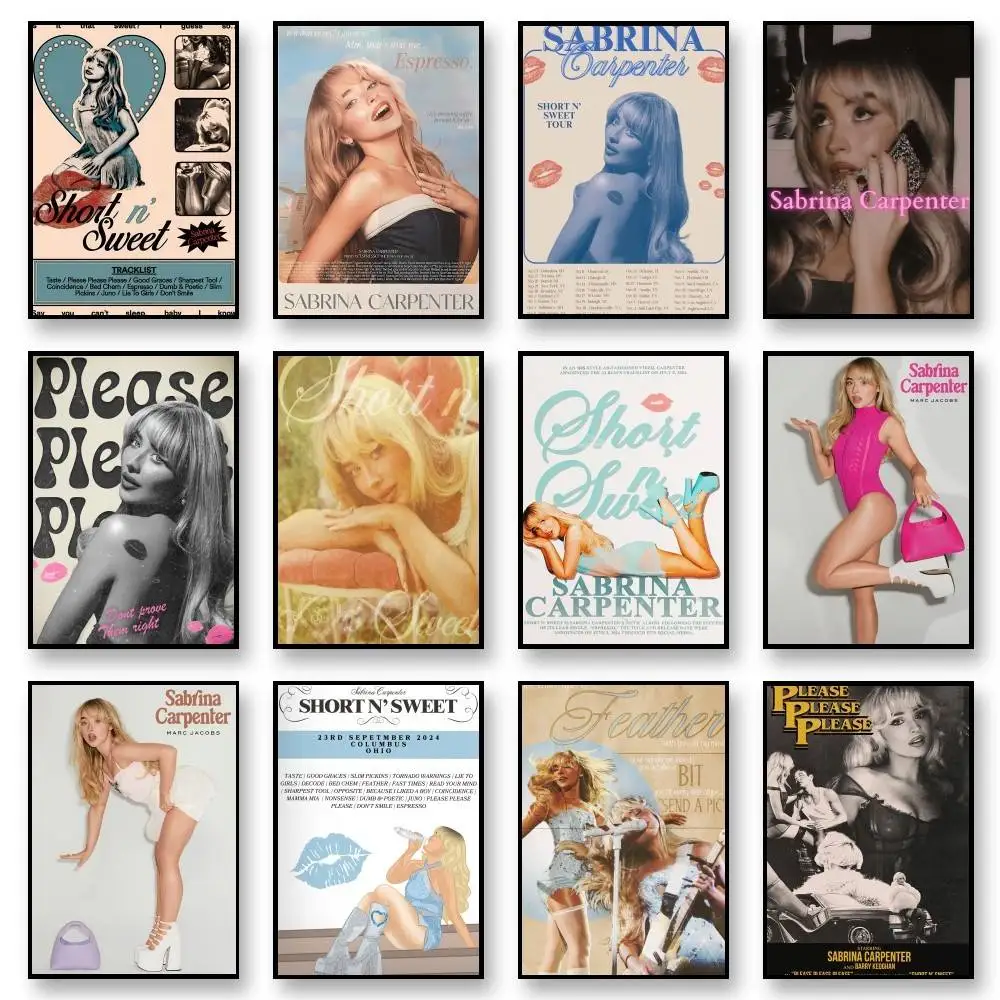 Singer S-Sabrina Ann Lynn C-Carpenter Poster, hochwertiger Druck, wasserfester Wandaufkleber für Bar, Wohnzimmer, Dekoration, Geschenk
