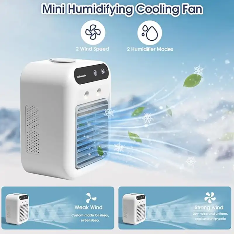 Portable Air Conditioner Cooler Humidifier Car Air Conditioning Fan Refrigeration Fan Fragrance Humidifier Summer Cooling Fans