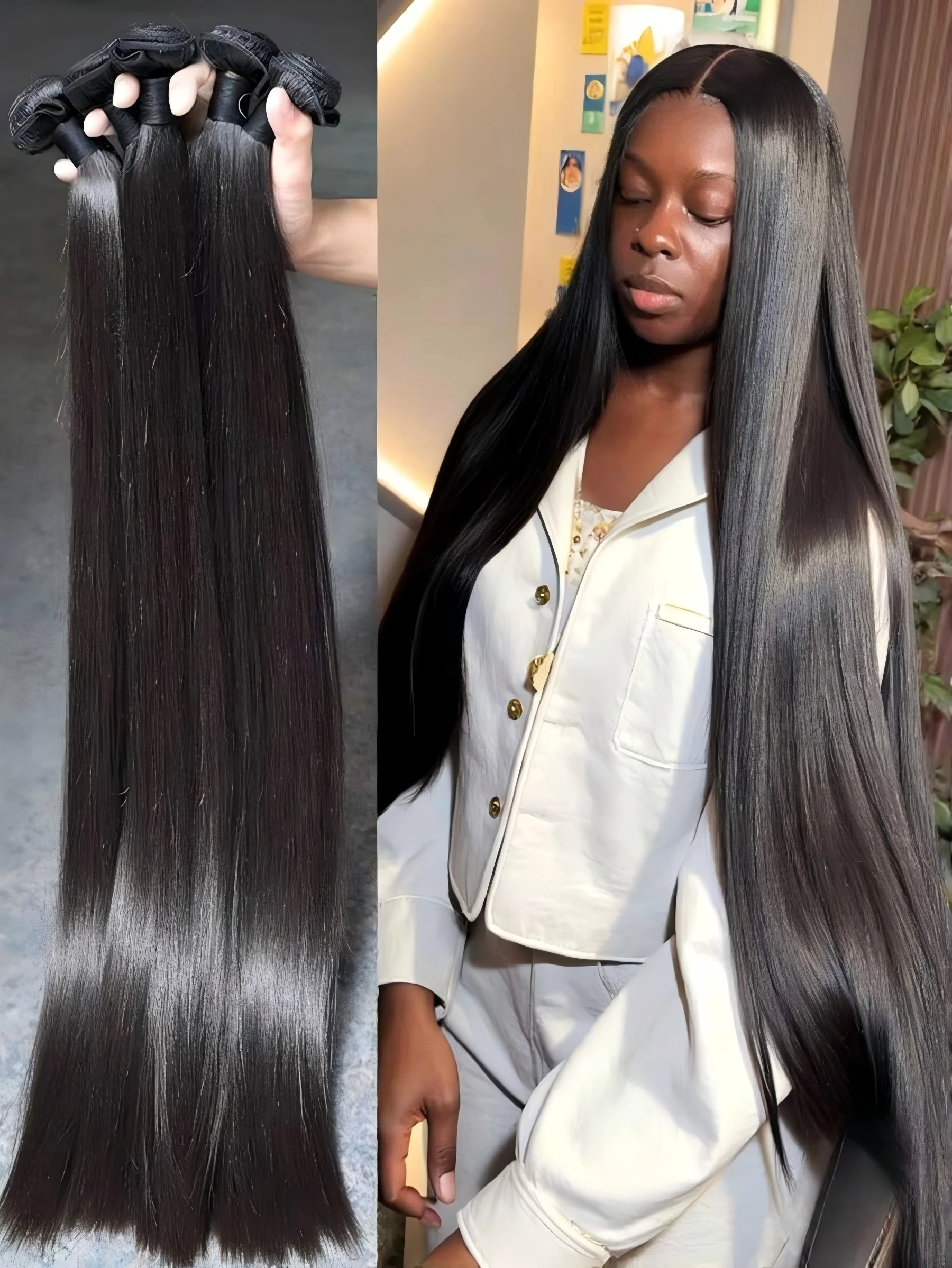 15A Human Hair Bundles 22 24 26 28 Inch Bone Straight Bundles Human Hair Unprocessed Brazilian Remy Virgin Hair Extensions Raw