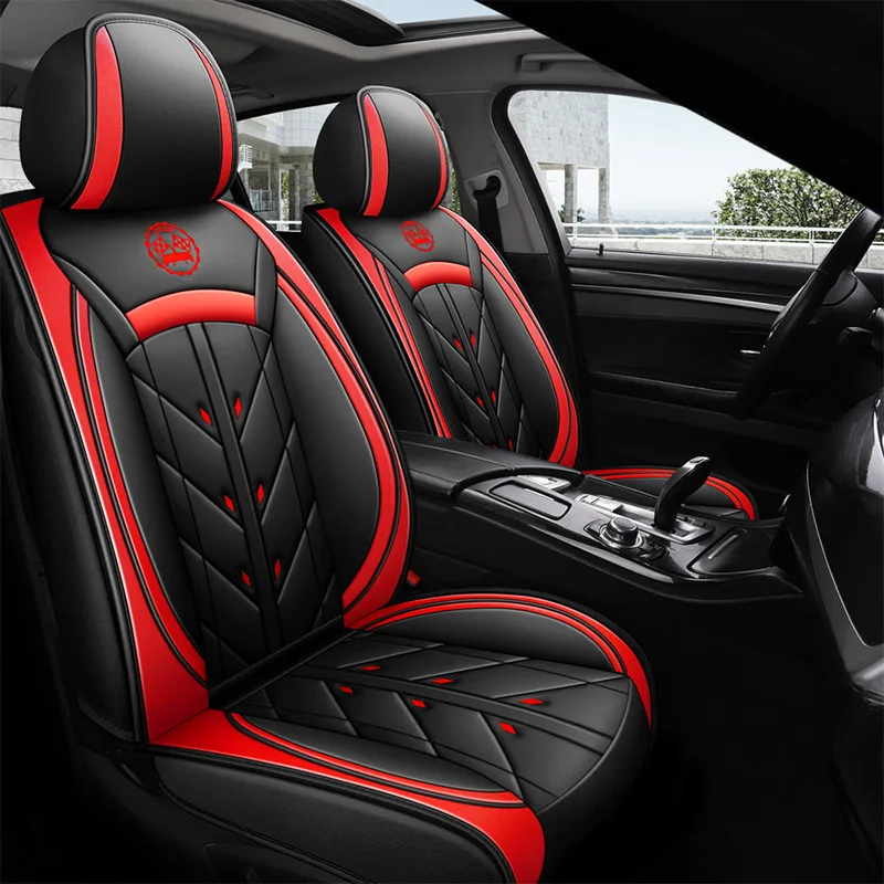 PU Leather Cover Front Rear Seat Protector Mat Pad For Auto Back Cushion Non Slide Breathable Car Accessories