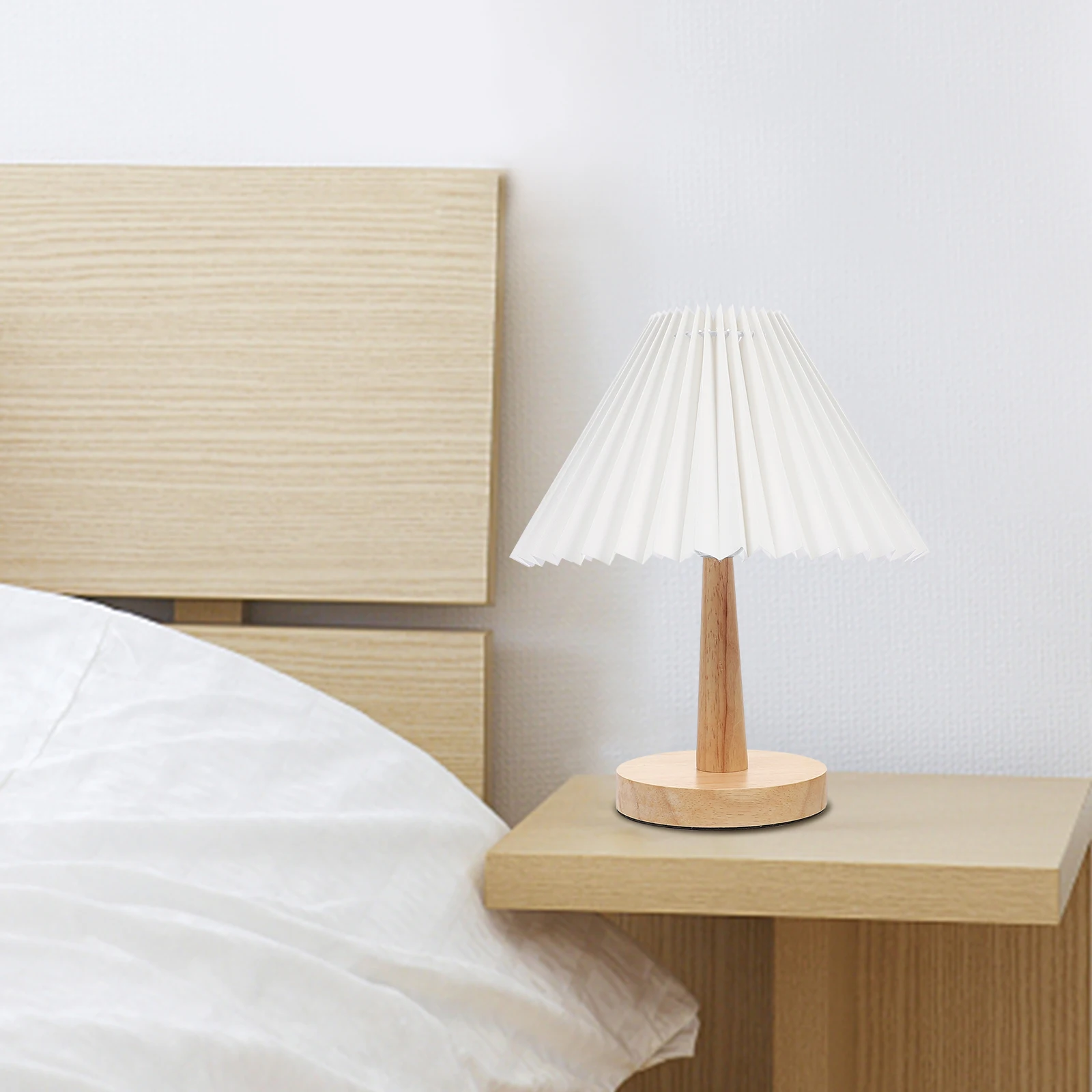

1 Set Retro Style Pleated Night Lamp Usb Powered Home Bedside Light Small Decorative Room Night Light Warm Romantic Ambiance
