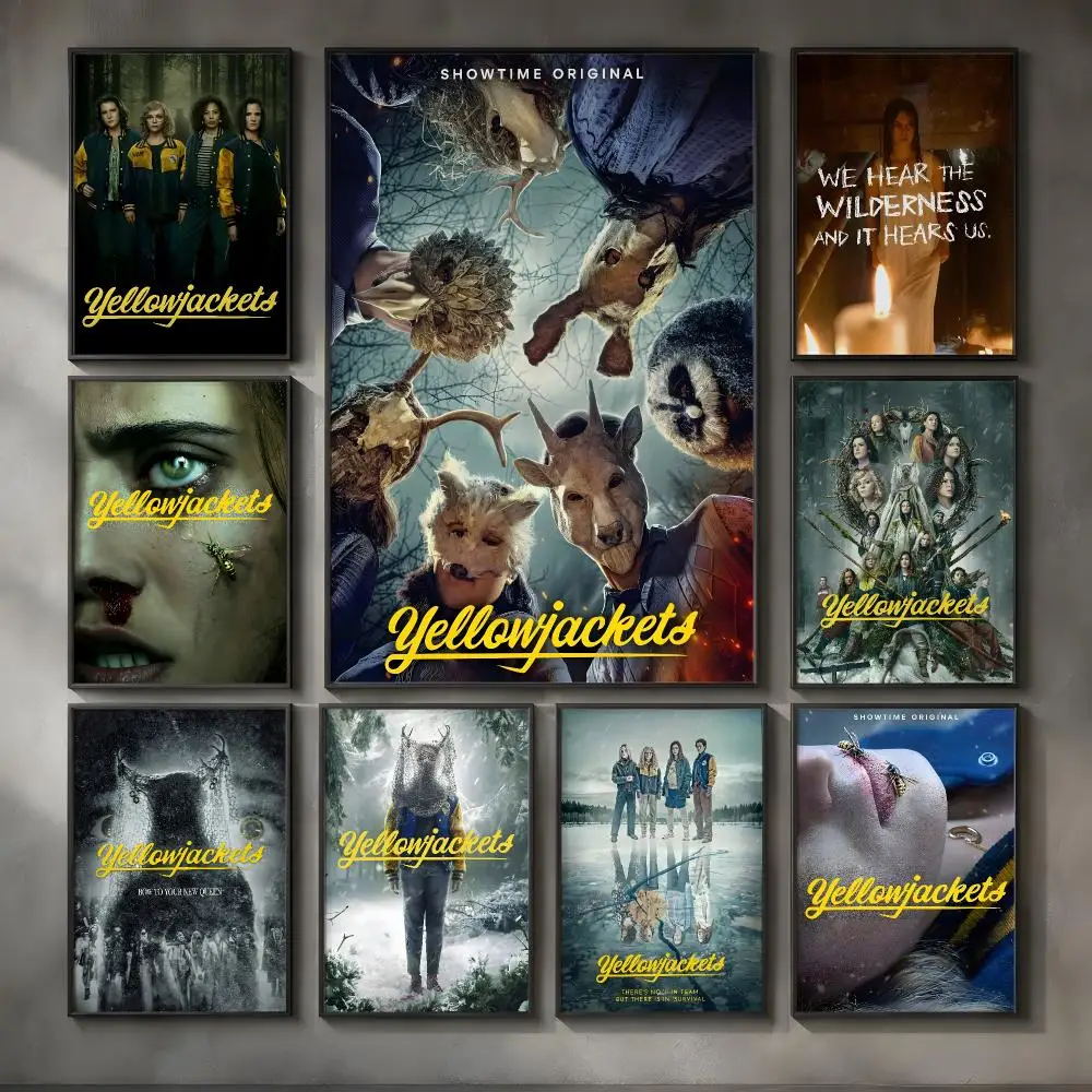 TV Series Y-Yellowjackets-S Poster Vintage Self Adhesive PP Wall Art for Living Room Bar Bedroom Home Decor Gift