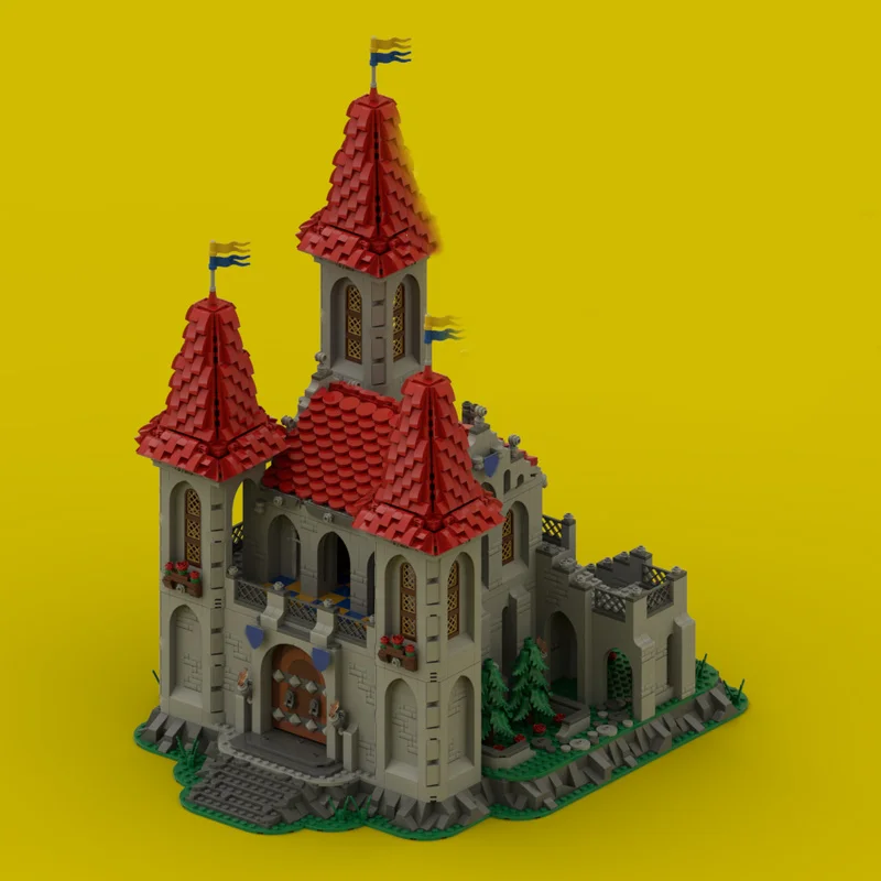 

5169 шт. MOC Черные рыцари Роза Замок Образовательные строительные блоки DIY Средневековая модель крепости Игрушка