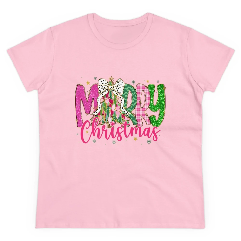 Buon Natale T-shirt da donna Regalo di festa Camicia festiva T-shirt natalizia carina T-shirt unisex in cotone T-shirt casual alla moda a maniche corte