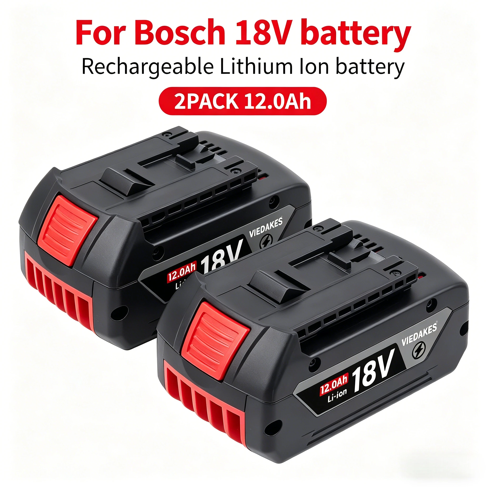 

Аккумулятор большой емкости для аккумулятора Bosch 18 В, 12 Ач, Choolpack 2.0 для циркулярных пил, мощность профессионального уровня, 18650 ячеек и 50% длиннее время работы
