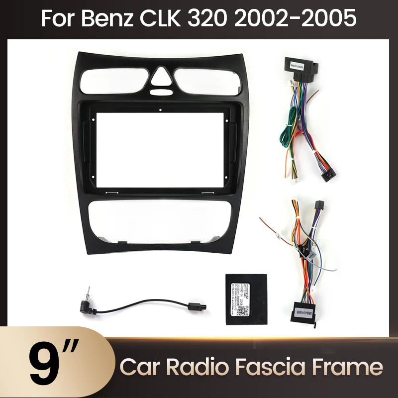 Car Radio Frame Fascia Adapter Kit For Benz CLK Class W209 CLK55 CLK240 CLK320 CLK50 2002-2005 Android Radio frame Panel